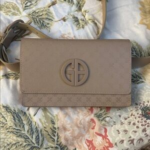 Tan GIANI BERNINI Adjustable Buckle Logo Fanny Pack, Created for Macy's  NEW